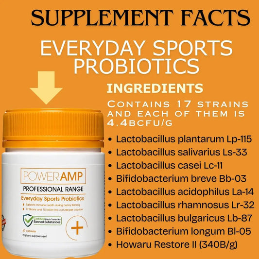 Everyday Sports Probiotics 75Bn 60 Capsules - PowerAmp Sports